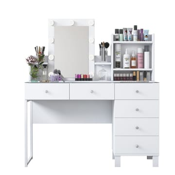 Jornes Sminkbord 120x136,8x40 cm - Vit - Möbler - Bord