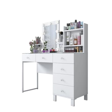 Jornes Sminkbord 120x136,8x40 cm - Vit - Möbler - Bord