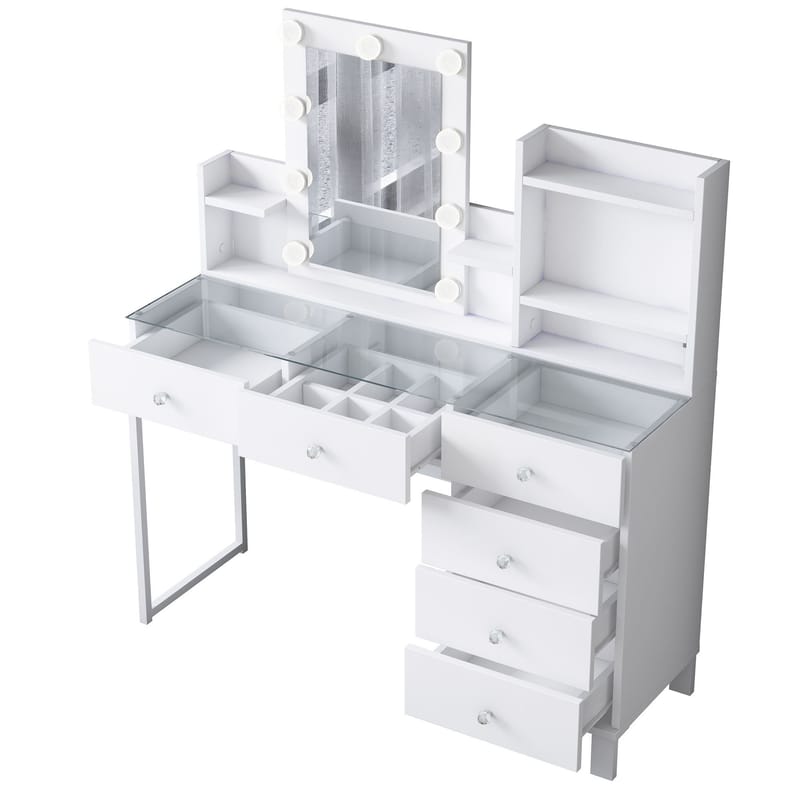 Jornes Sminkbord 120x136,8x40 cm - Vit - Möbler - Bord