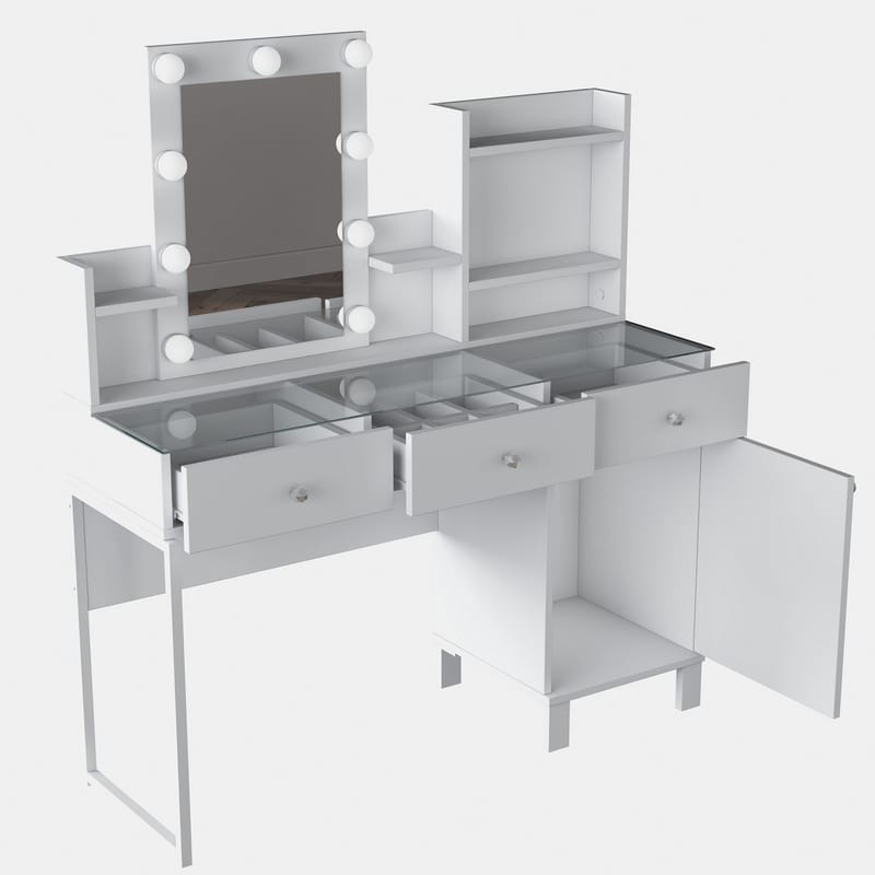 Jornes Sminkbord 120x136,8x40 cm - Vit - Möbler - Bord