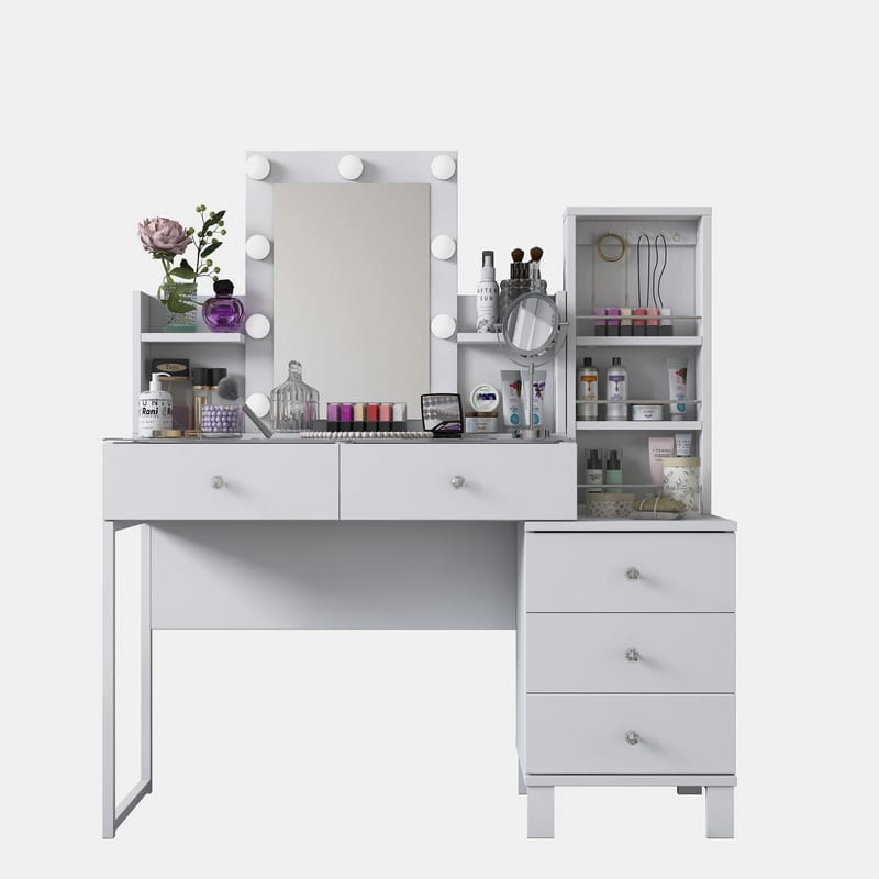Jornes Sminkbord 120x136,8x40 cm - Vit - Möbler - Bord