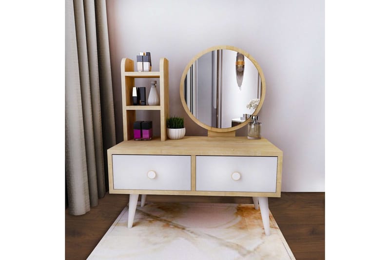 Jorvan Sminkbord 70 cm - Vit/Blå - Möbler - Bord