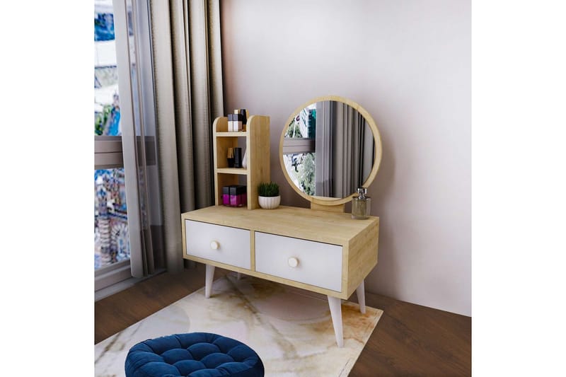 Jorvan Sminkbord 70 cm - Vit/Blå - Möbler - Bord