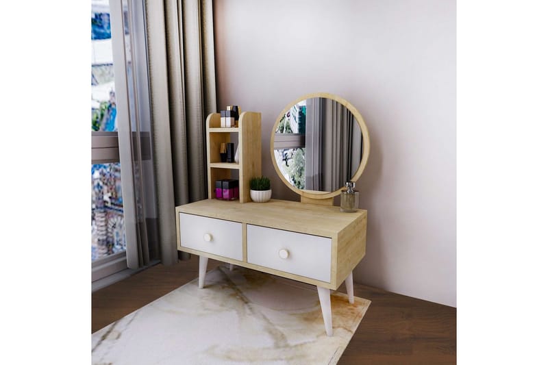 Jorvan Sminkbord 70 cm - Vit/Blå - Möbler - Bord