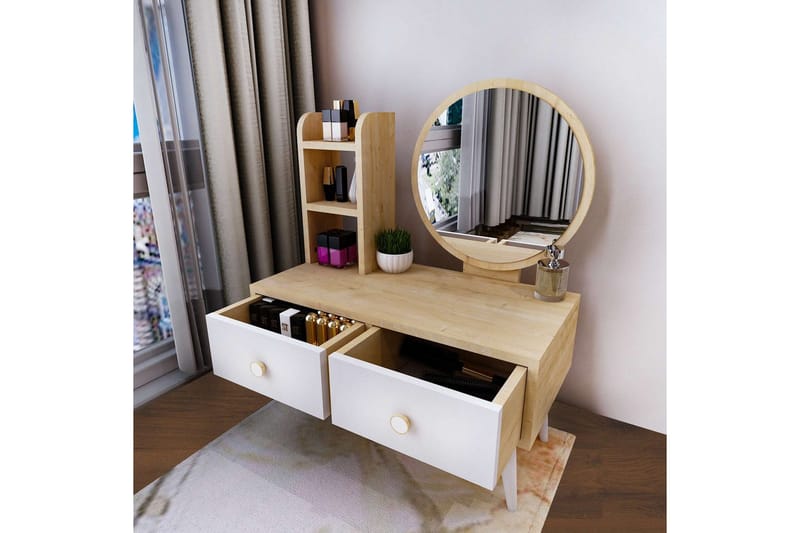 Jorvan Sminkbord 70 cm - Vit/Blå - Möbler - Bord