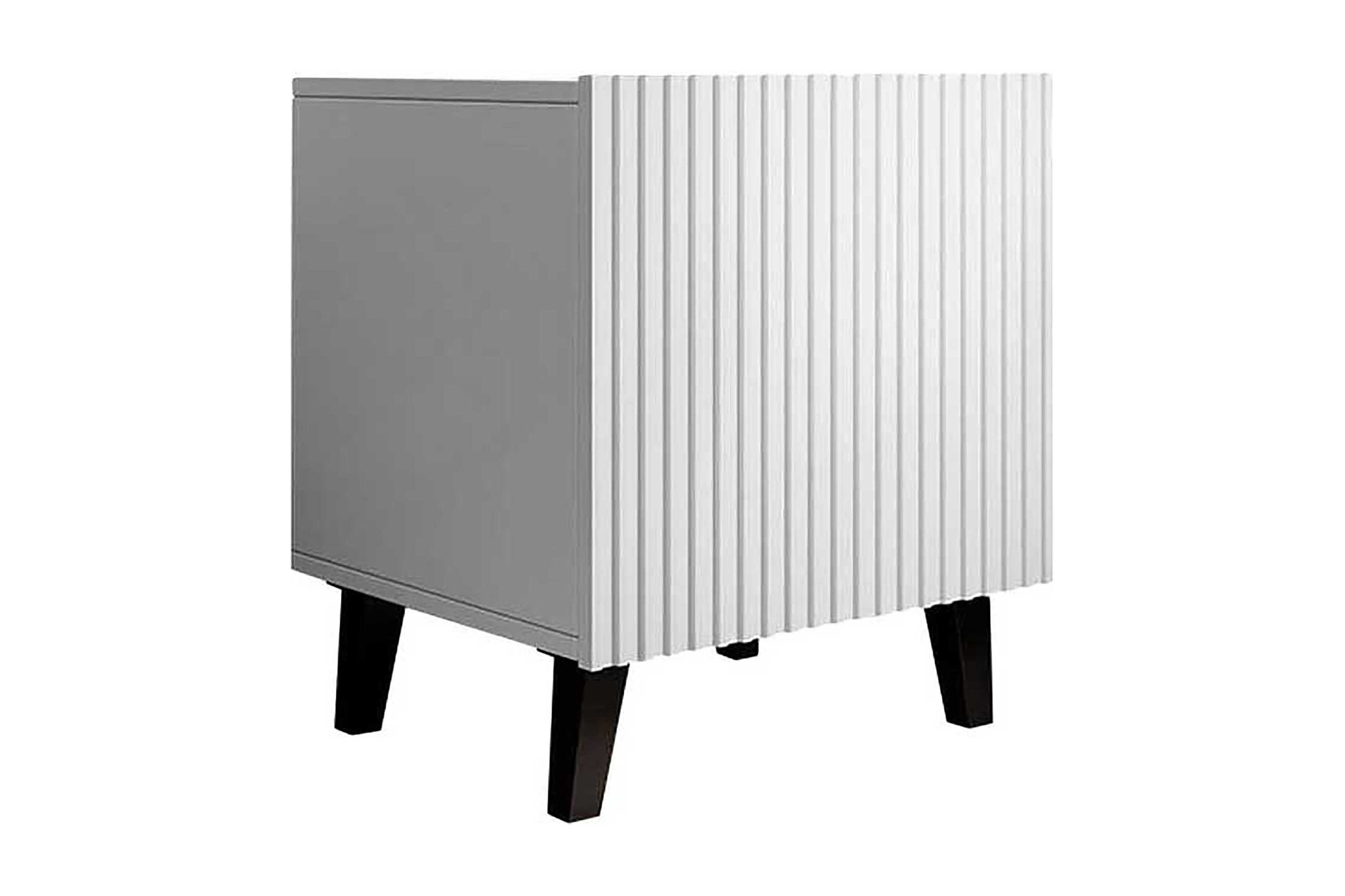 juniskär sängbord fyrkantig vit\|svart -