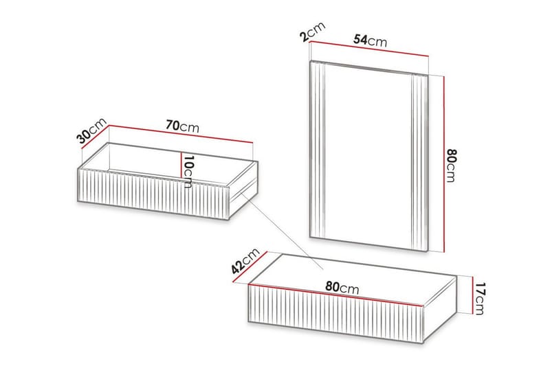 Juniskär Sminkbord 80x42 cm Svart - Möbler - Bord
