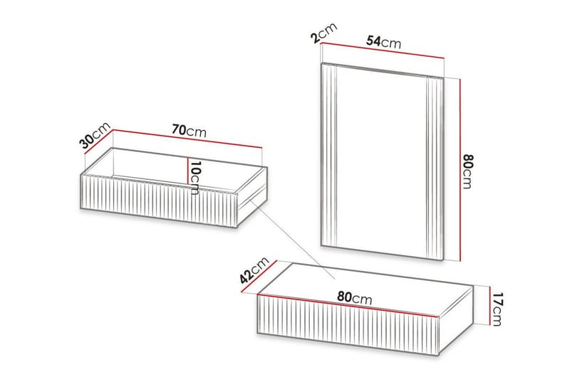 Juniskär Sminkbord 80x42 cm Svart - Bord - Sminkbord