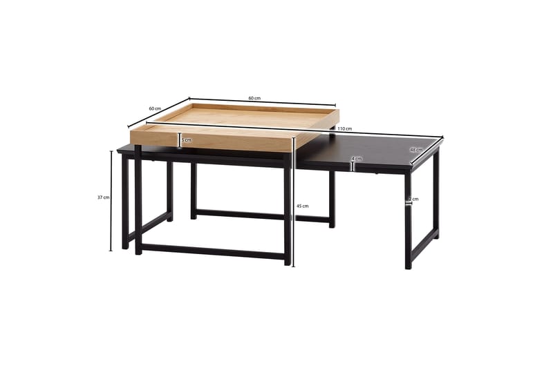 KACHOUR Satsbord 110 cm Fyrkantig Natur - Möbler - Bord