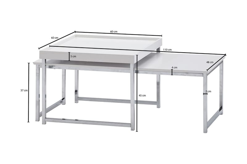 KACHOUR Satsbord 110 cm Fyrkantig Vit - Möbler - Bord