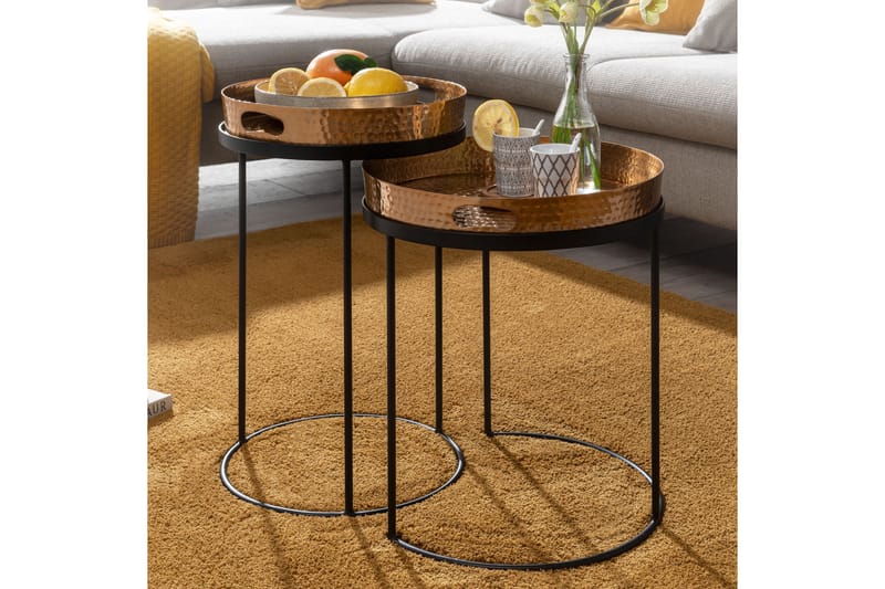 KACHOUR Sidobord 33 cm Rund Guld - Möbler - Bord