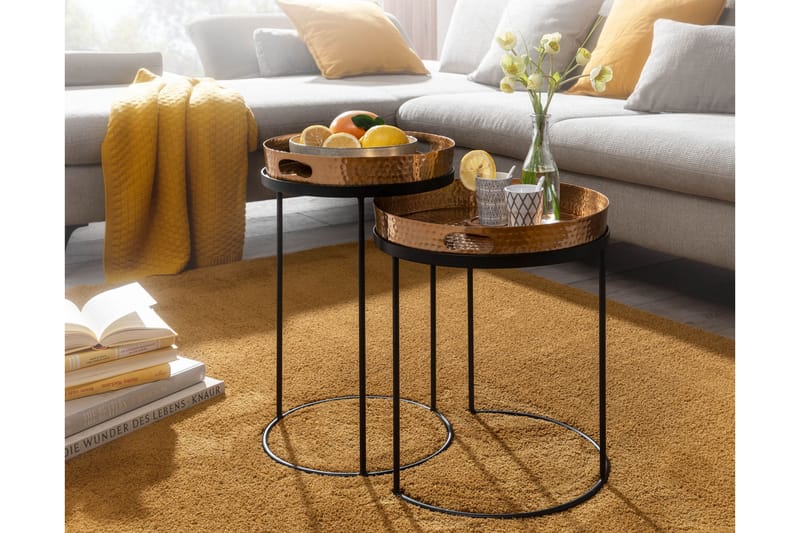 KACHOUR Sidobord 33 cm Rund Guld - Möbler - Bord
