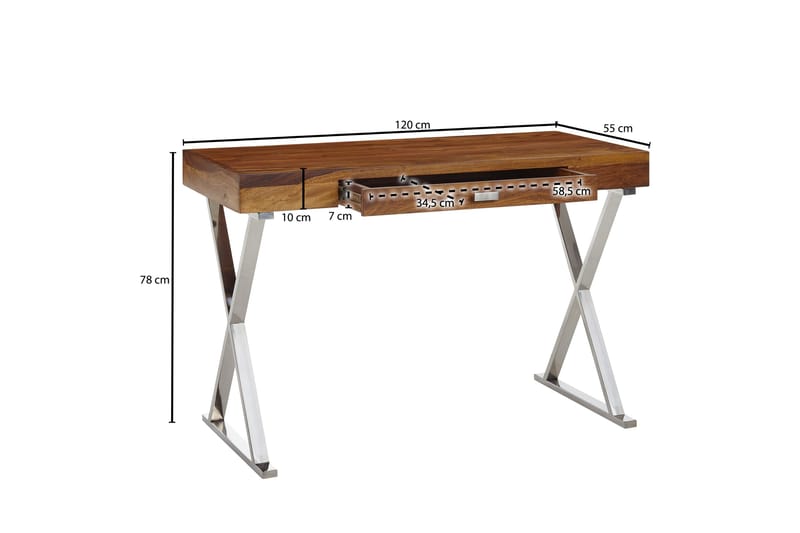 KACHOUR Skrivbord 120 cm Rektangulär Natur - Möbler - Bord