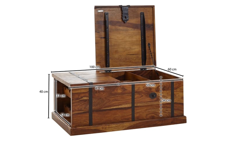 KACHOUR Soffbord 100 cm Rektangulär Natur - Möbler - Bord