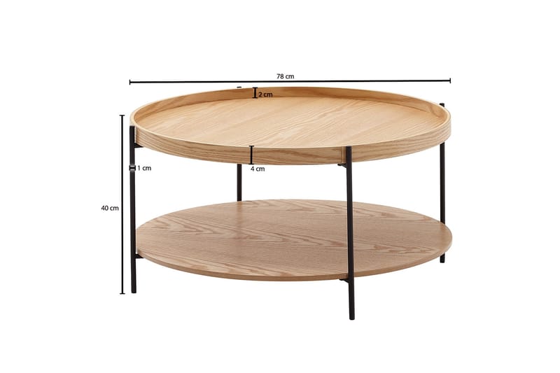 KACHOUR Soffbord 78 cm Rund Natur - Möbler - Bord