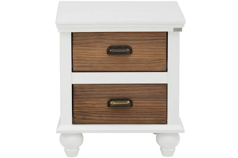 Kagami Sängbord 45x38 cm - Vit/Brun - Möbler - Bord