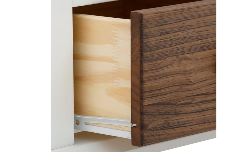 Kagami Sängbord 45x38 cm - Vit/Brun - Möbler - Bord