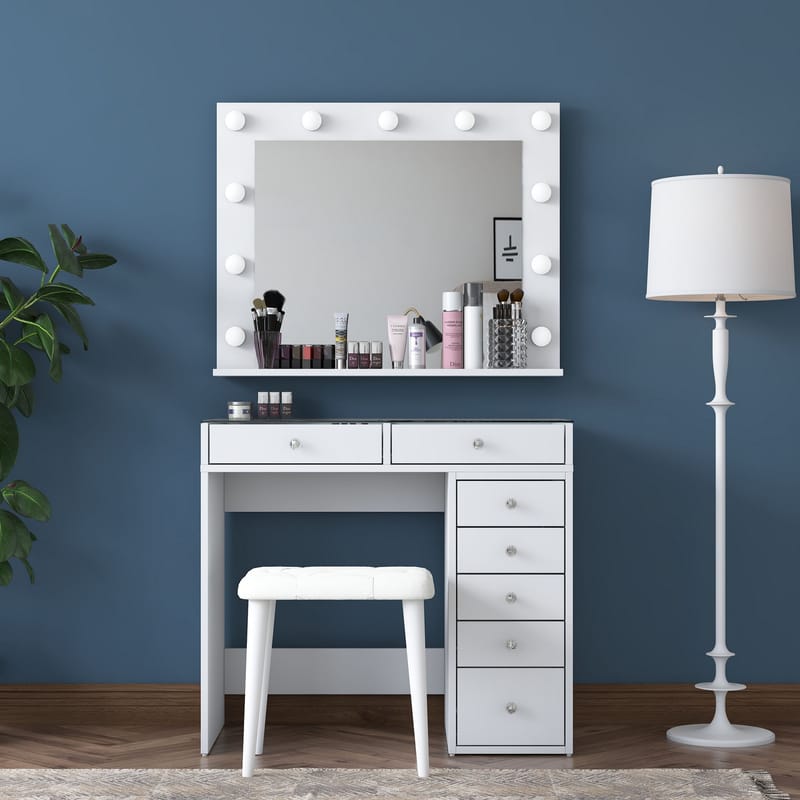 Kaolins Sminkbord 90x79,8x44,5 cm - Vit - Möbler - Bord