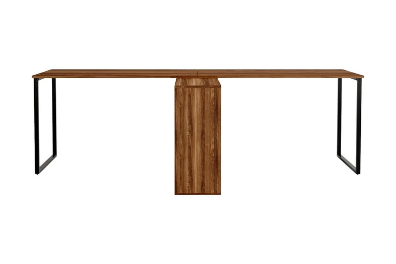 KARAMEH Skrivbord 240x72x240 cm Brun - Möbler - Bord