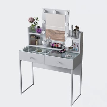 Keldan Sminkbord 90x136,8x40 cm - Vit - Möbler - Bord