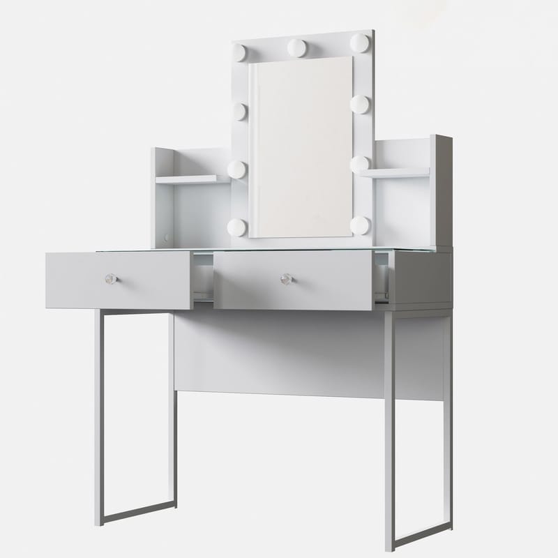 Keldan Sminkbord 90x136,8x40 cm - Vit - Möbler - Bord
