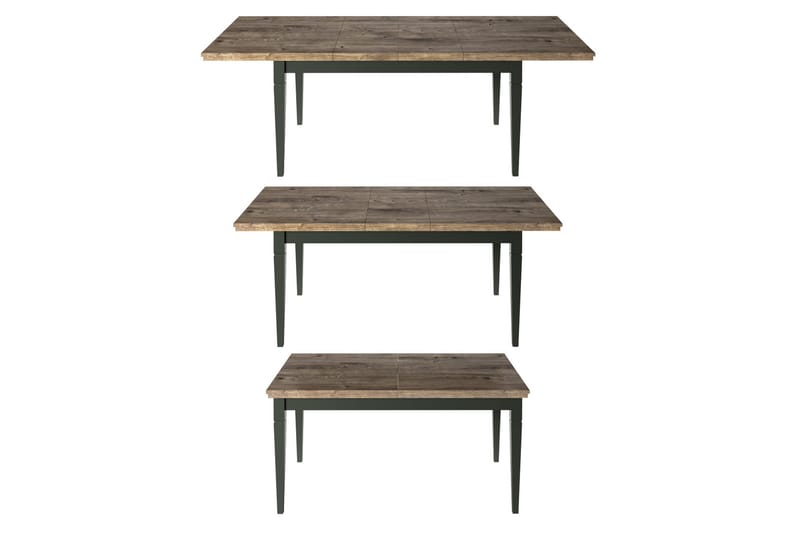 KENSTONE Förlängningsbart Matbord 160 cm Khaki/Natur - Bord - Matbord & köksbord