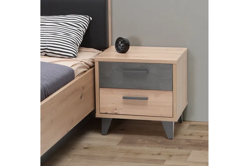 Kocherinovo Sängbord 42x50 cm - Brun/Grå - Möbler - Bord