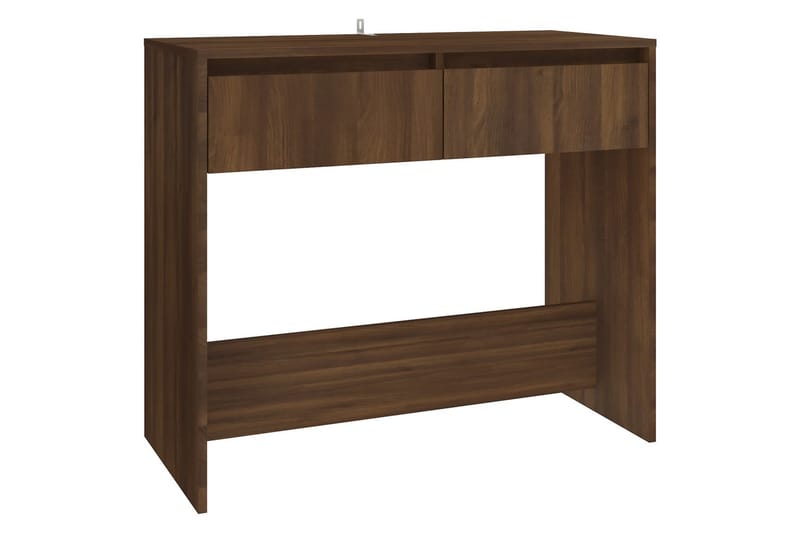 Konsolbord brun ek 89x41x76,5 cm stål - Brun - Möbler - Bord