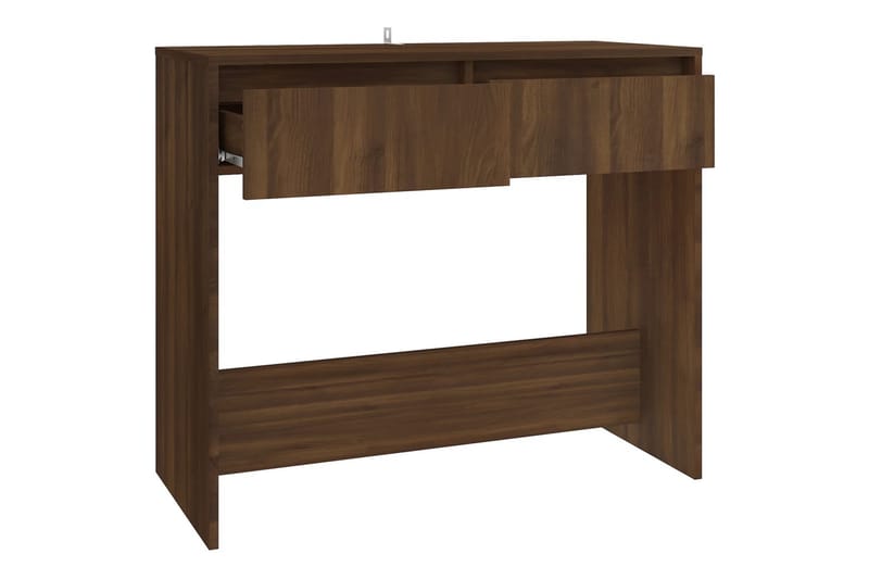 Konsolbord brun ek 89x41x76,5 cm stål - Brun - Möbler - Bord