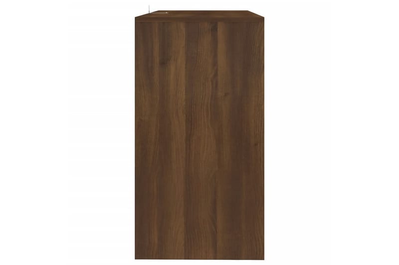 Konsolbord brun ek 89x41x76,5 cm stål - Brun - Möbler - Bord