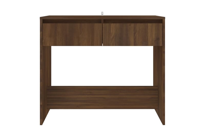Konsolbord brun ek 89x41x76,5 cm stål - Brun - Möbler - Bord