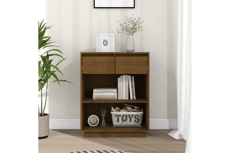 Konsolbord honungsbrun 60x34x75 cm massiv furu - Brun - Möbler - Bord