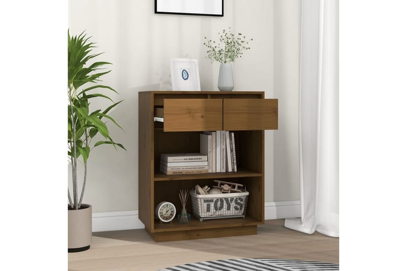 Konsolbord honungsbrun 60x34x75 cm massiv furu - Brun - Möbler - Bord