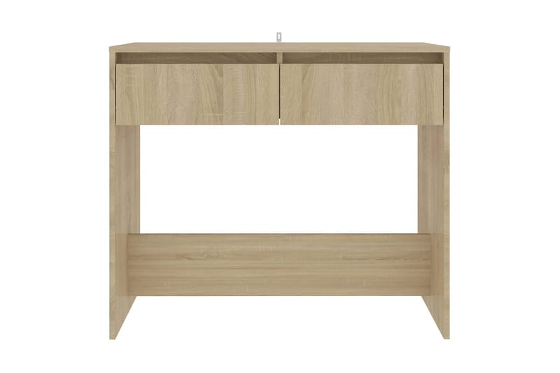 Konsolbord sonoma-ek 89x41x76,5 cm stål - Beige - Möbler - Bord