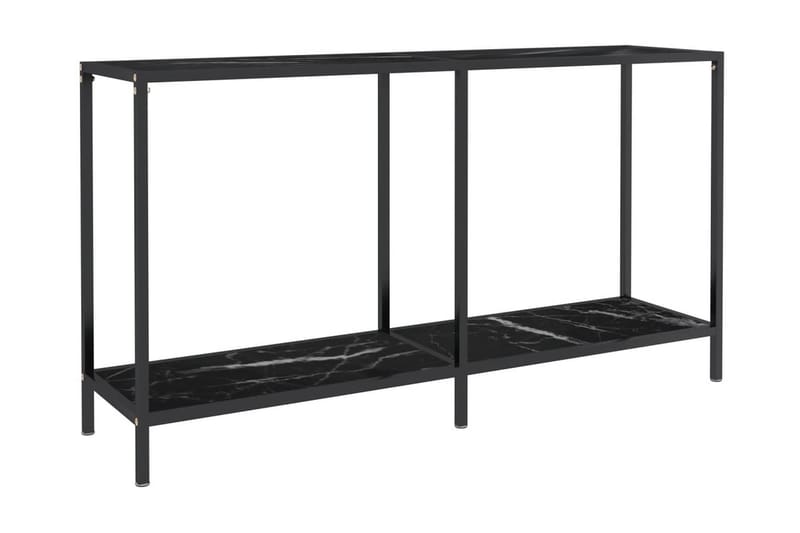 Konsolbord svart 140x35x75,5 cm härdat glas - Svart - Hallbord - Bord - Avlastningsbord & konsolbord