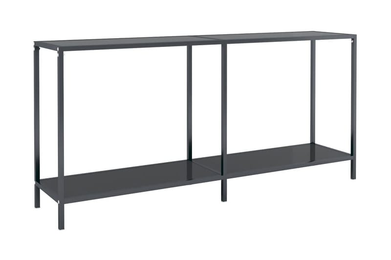 Konsolbord svart 160x35x75 cm härdat glas - Svart - Hallbord - Bord - Avlastningsbord & konsolbord