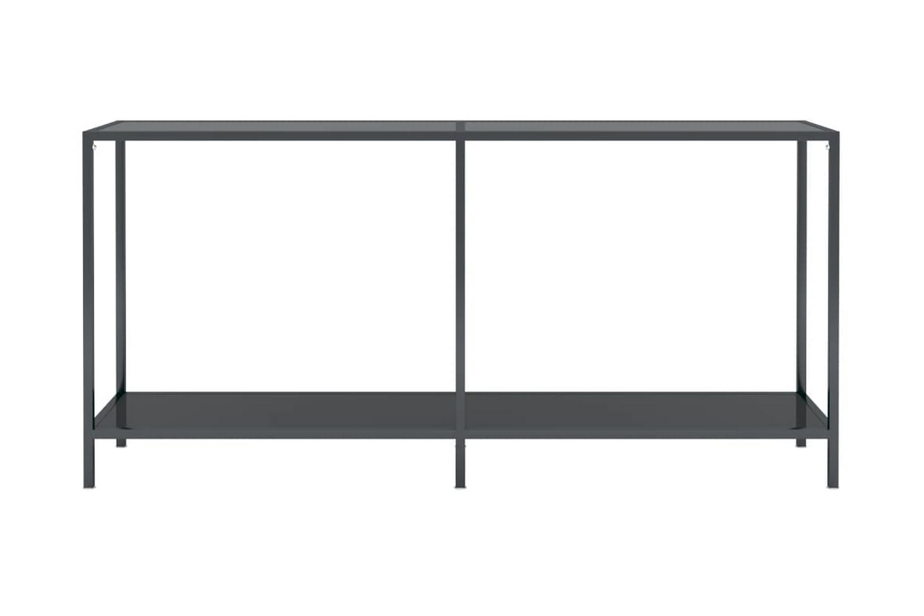 Konsolbord svart 160x35x75 cm härdat glas – Svart