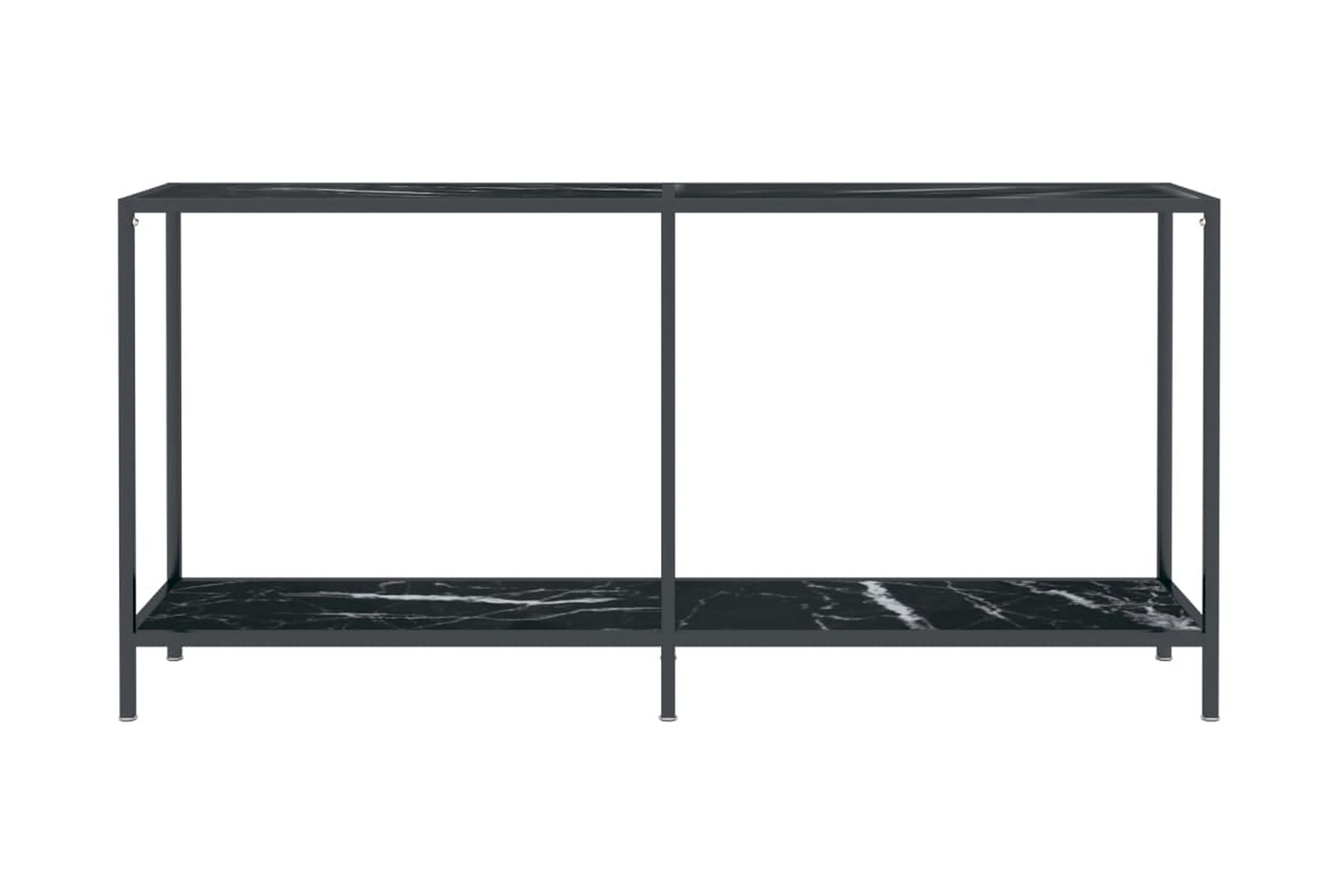 Konsolbord svart 160x35x75,5 cm härdat glas – Svart