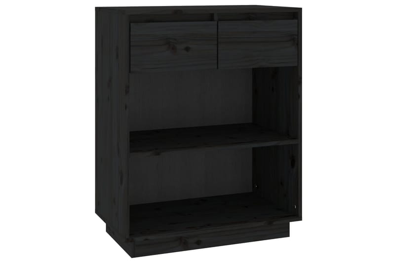 Konsolbord svart 60x34x75 cm massiv furu - Svart - Möbler - Bord