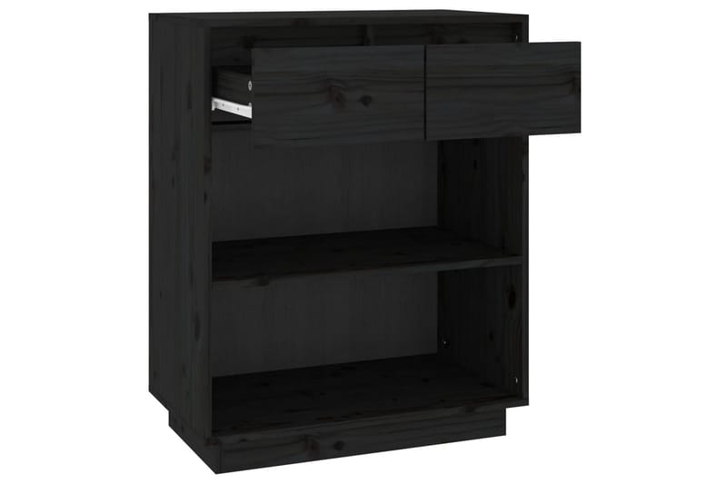 Konsolbord svart 60x34x75 cm massiv furu - Svart - Möbler - Bord