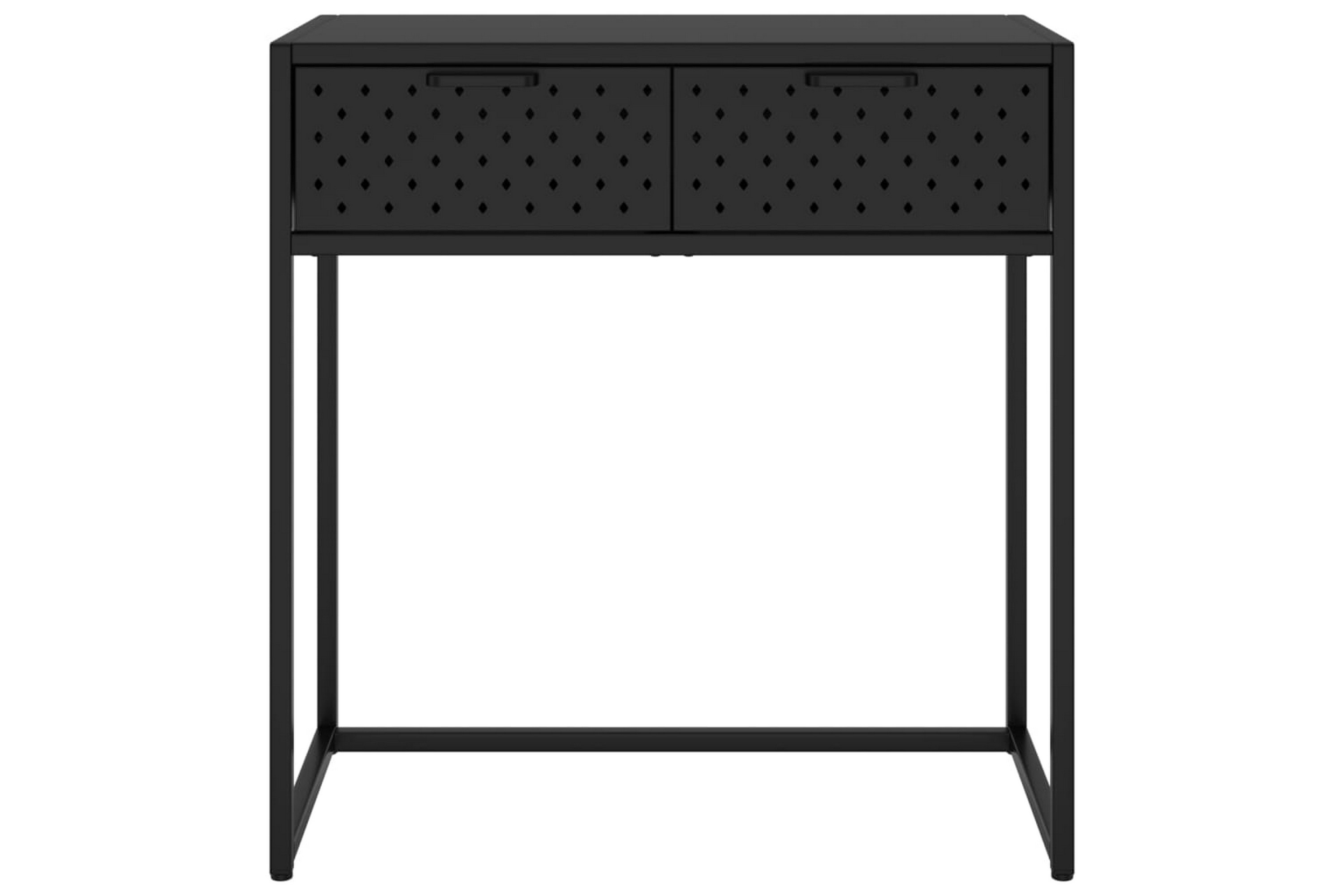 Konsolbord svart 72x35x75 cm stål – Svart