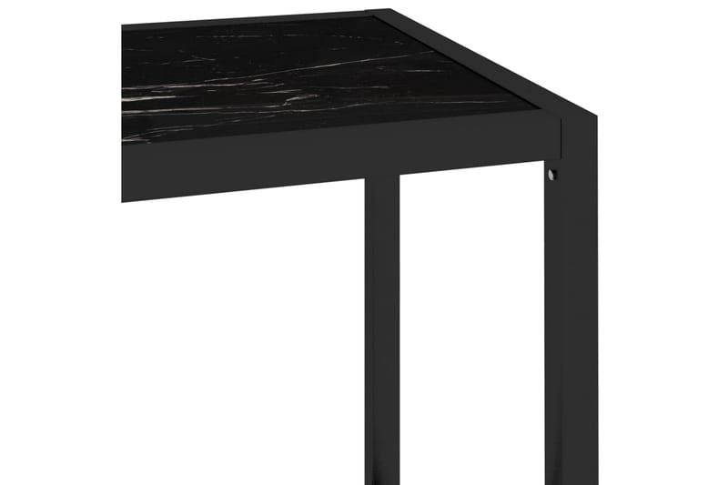 Konsolbord svart marmor och transparent 100x36x168 cm härdat - Svart - Hallbord - Bord - Avlastningsbord & konsolbord