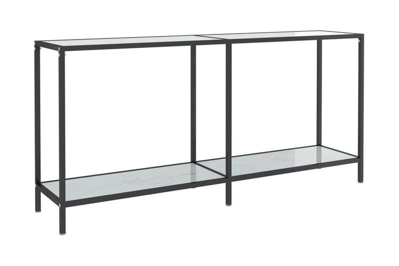 Konsolbord vit 160x35x75 cm härdat glas - Vit - Hallbord - Bord - Avlastningsbord & konsolbord