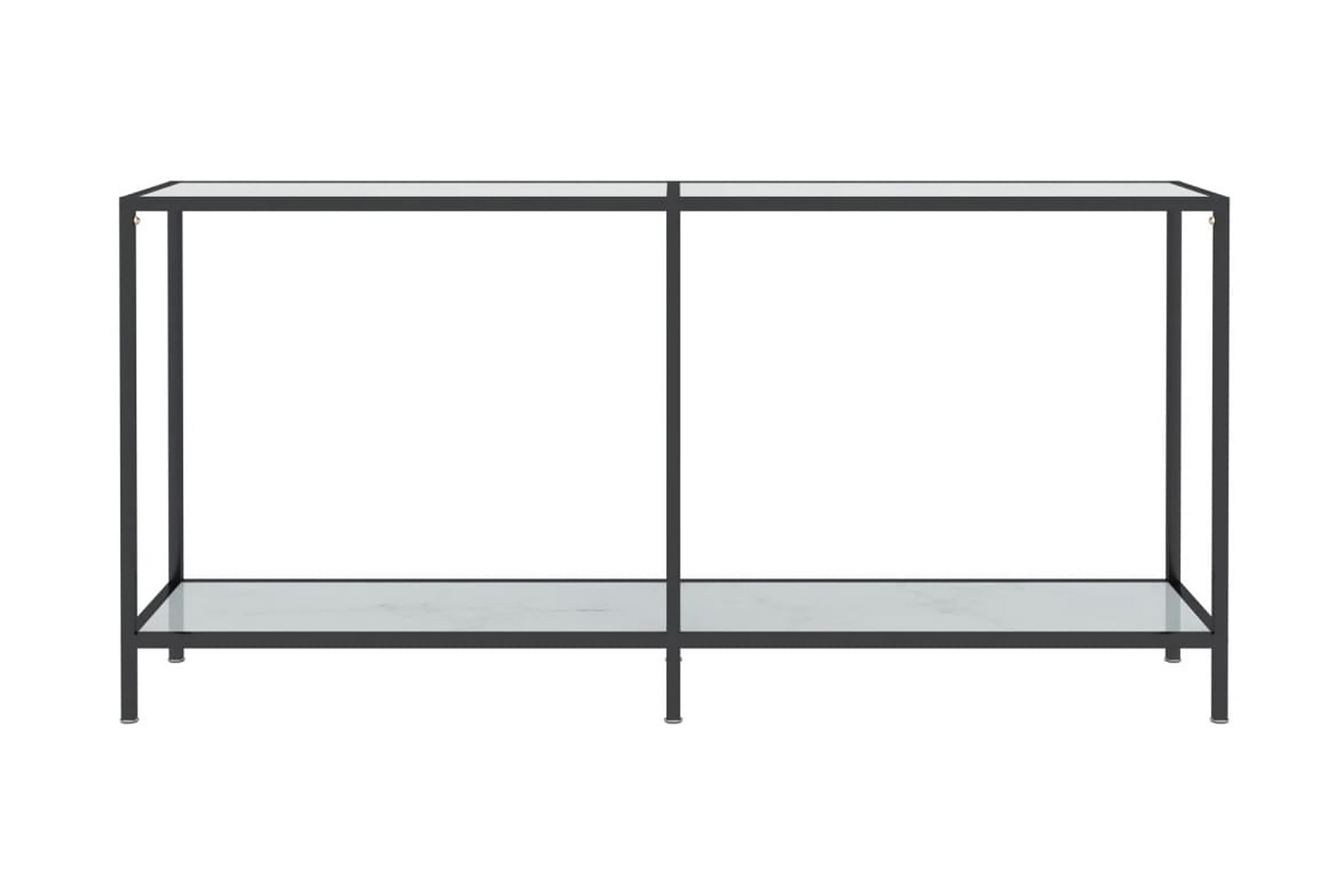Konsolbord vit 160x35x75 cm härdat glas – Vit
