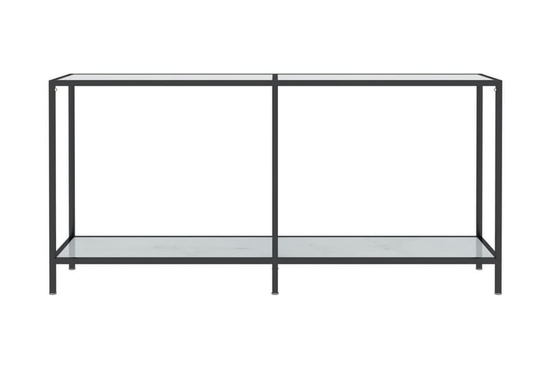 Konsolbord vit 160x35x75 cm härdat glas - Vit - Hallbord - Bord - Avlastningsbord & konsolbord