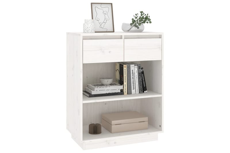 Konsolbord vit 60x34x75 cm massiv furu - Vit - Möbler - Bord