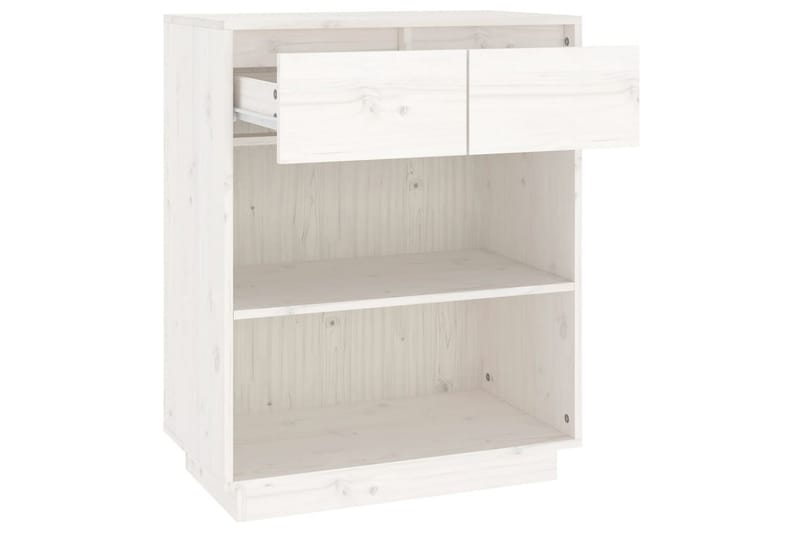 Konsolbord vit 60x34x75 cm massiv furu - Vit - Möbler - Bord
