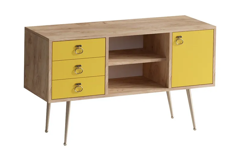 Konsollbord 120 cm - Natur/Gul - Möbler - Bord