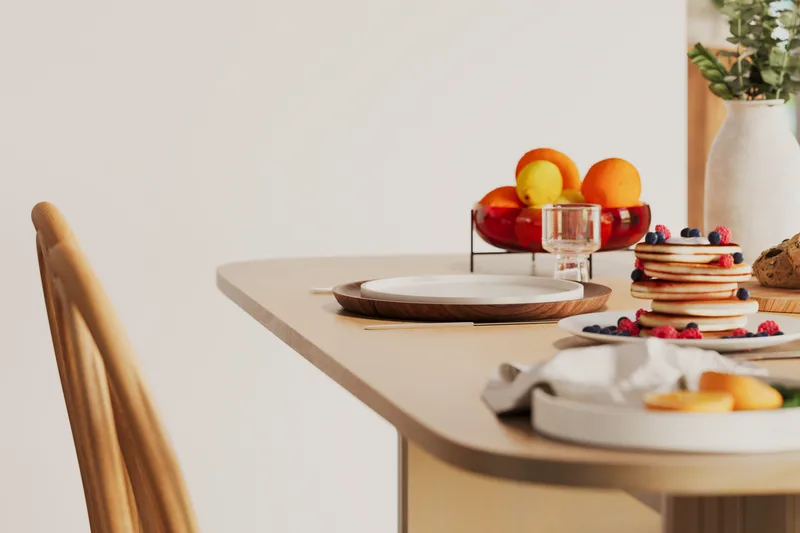 Kopparbo Matbord 160 cm - Ljust vitlaserat ekträ - Möbler - Bord