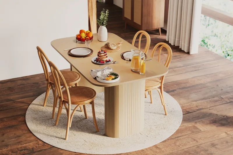 Kopparbo Matbord 160 cm - Ljust vitlaserat ekträ - Möbler - Bord